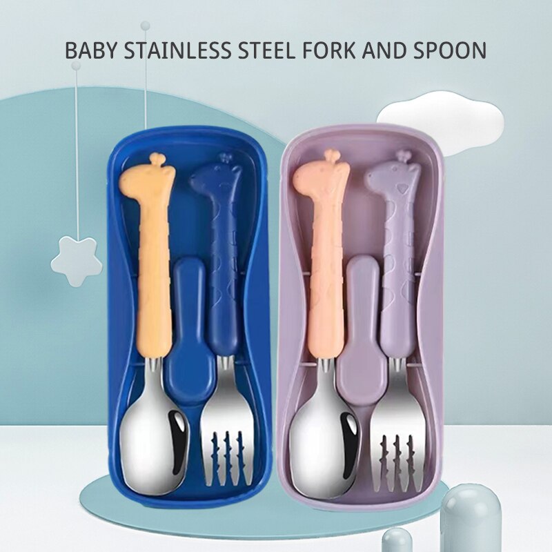 Baby Food Eating - Vaisselle pour enfants, 2 pièces, couteau