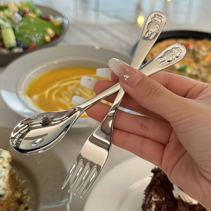 Baby Food Eating - Nouvelle cuillère et fourchette Miffy en