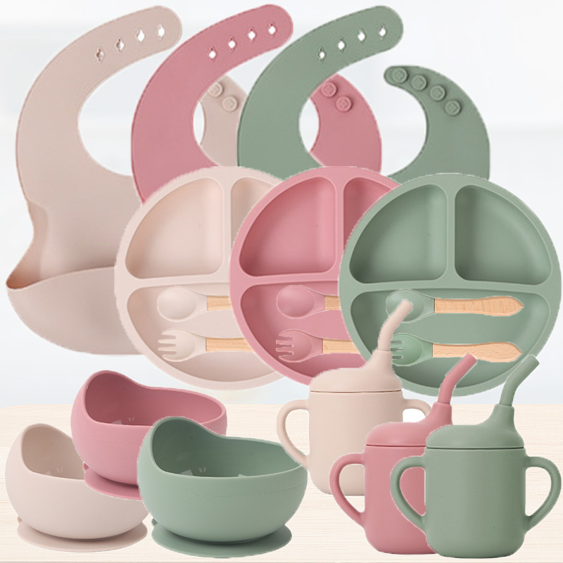 Silicone Suction Bowl - Ensemble de vaisselle en silicone pour
