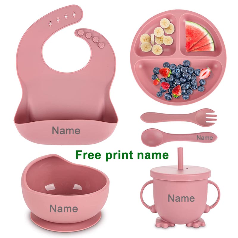 Baby Food Menu - Ensembles d'Alimentation Personnalisés pour Bébé, Assiette
