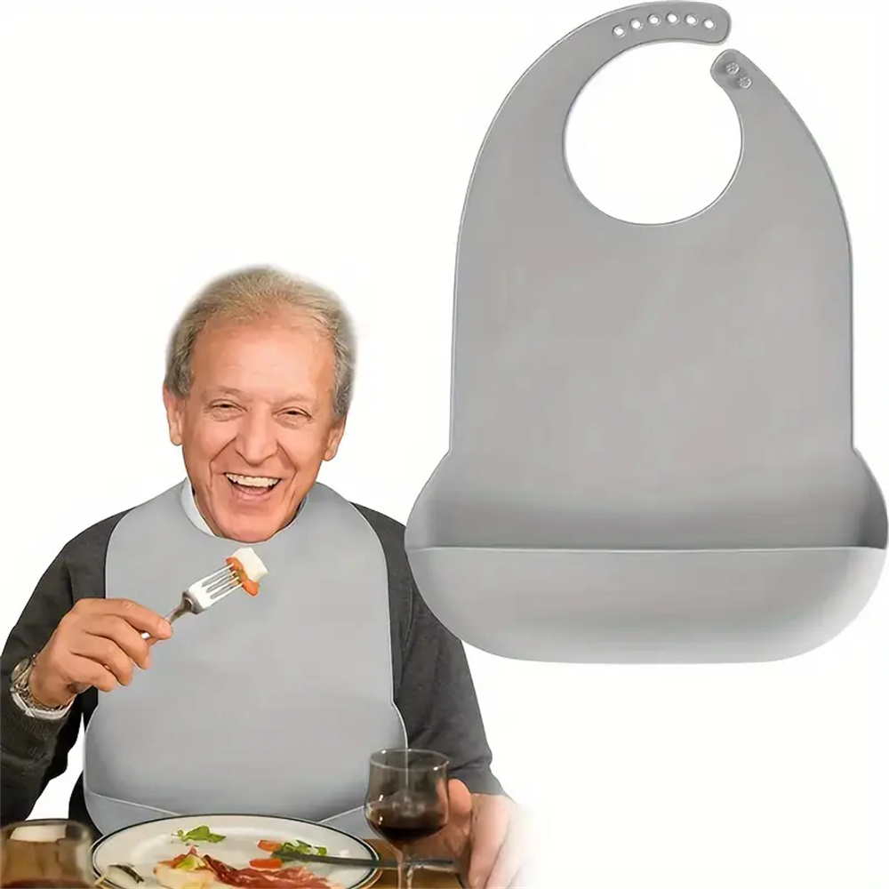 Baby Food Eating - Grands bavoirs imperméables en Silicone pour