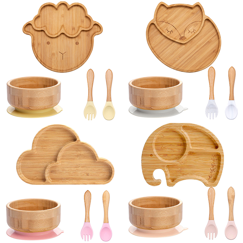 Baby Food Menu - Vaisselle en bambou pour enfants, 4