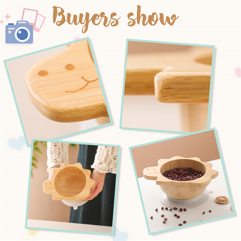 Ensemble de vaisselle en bois  - Silicone Suction Bowl avis et prix