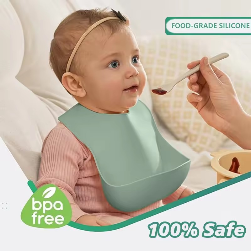 Bavoir à plateau en Silicone p - Baby Food Eating avis et prix