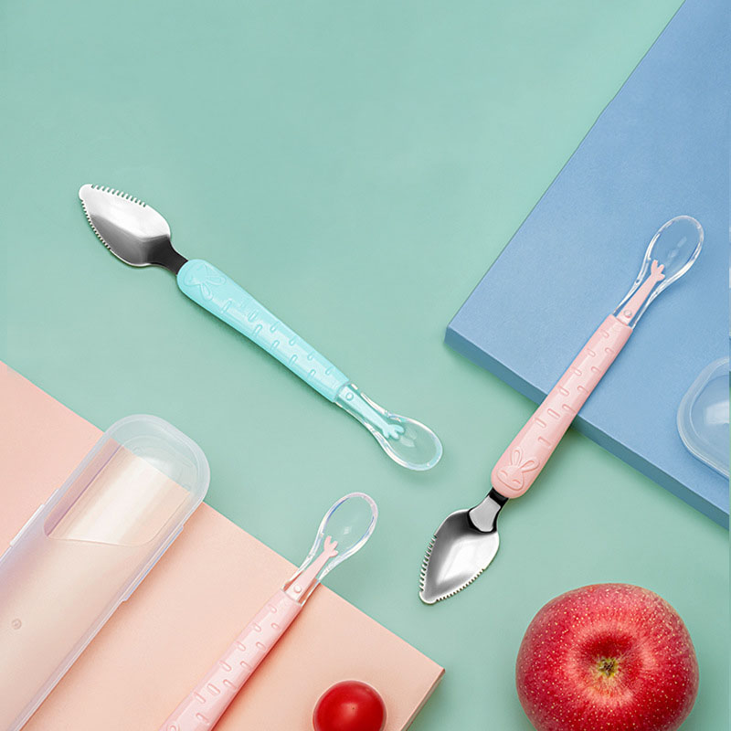 Cuillère grattoir à Double têt - Baby Food Eating avis et prix