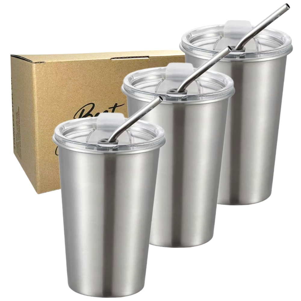Paquet de 3 gobelets en acier  - Training Cup Straw avis et prix
