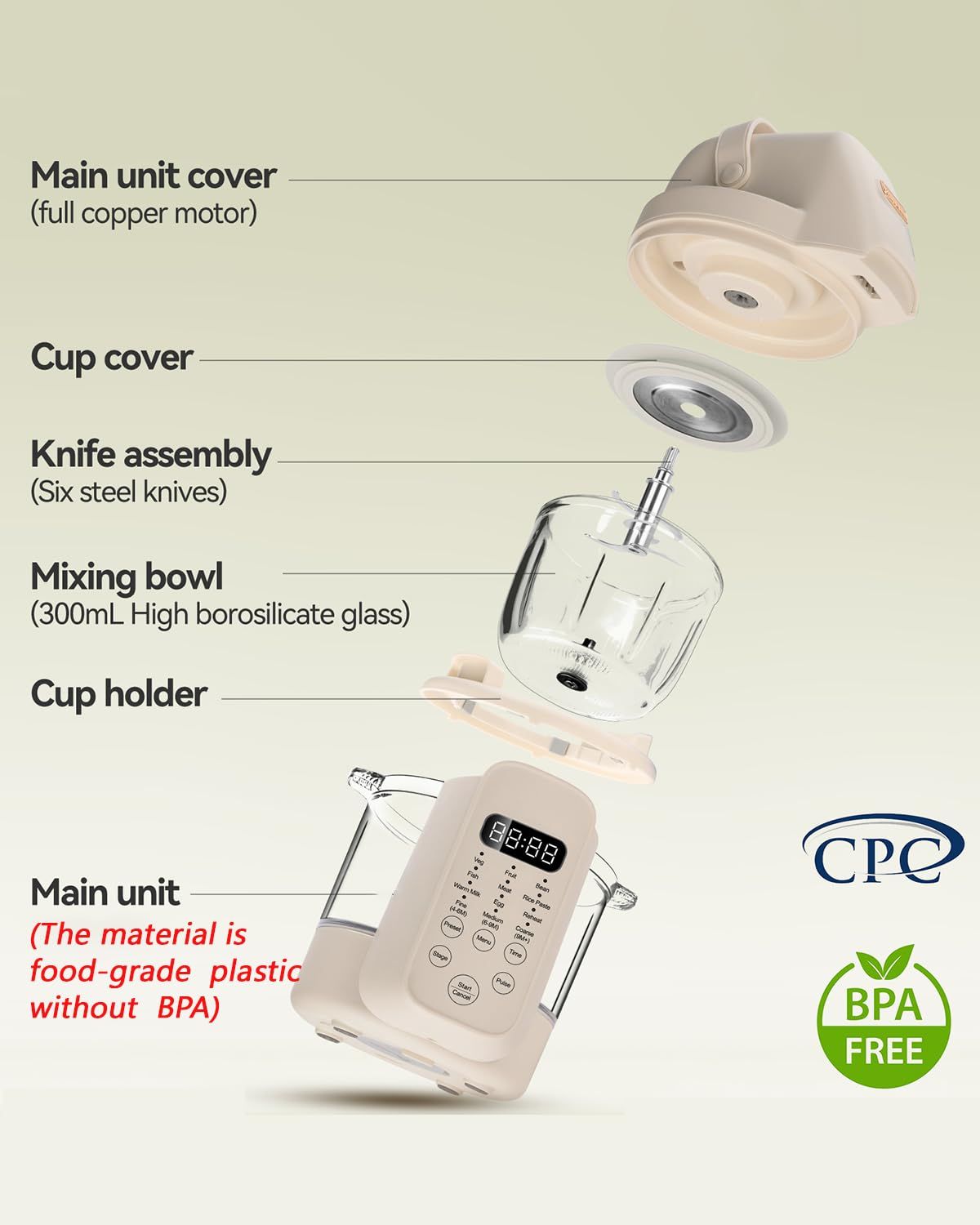 Robot culinaire pour bébé 9 en - Baby Food Steamer avis et prix