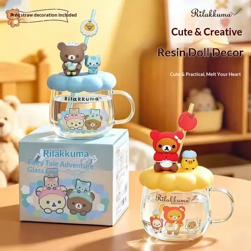 Tasse à eau en verre Rilakkuma - Training Cup Straw avis et prix