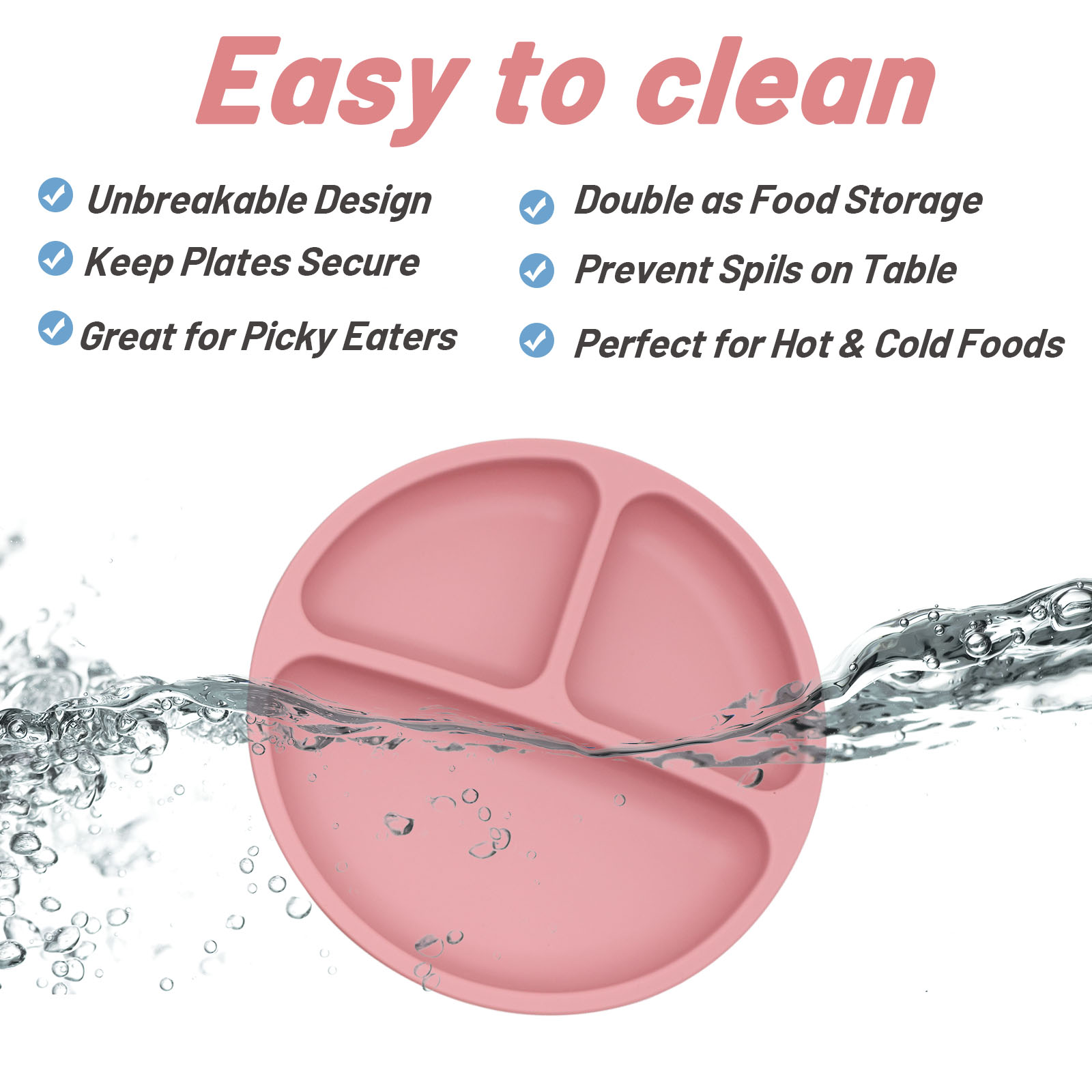 Plaque fendue en silicone de q - Silicone Suction Bowl avis et prix
